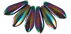Dagger Beads Iris Purple mit zwei Löchern