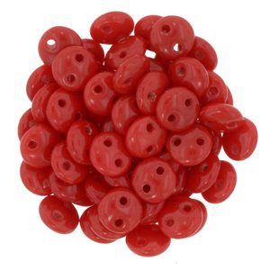 Two-Hole Lentils 6mm Opak Red