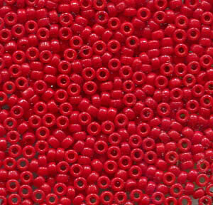 50gr. 15/0 Roc. Opak Dyed Red 1684