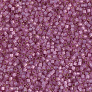 11/0 Delica SemiFrosted Silverlined Duracoat Dyed Orchid 2180