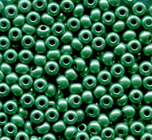250gr. 2,6mm Rocailles Metallic Shiny Green 16756