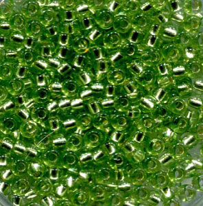 2,6mm Rocailles Soft Lime mit Silbereinzug 78154