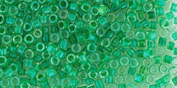 11/0 Treasure Inside-Color Crystal/Shamrock-Lined TT187