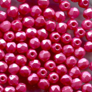 3mm Facettiert CHALK WHITE PASTEL PINK 02010/25008