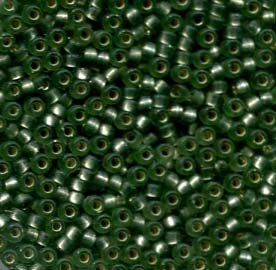 50gr. 15/0 Roc. Silverlined Semi Matt Green 1630