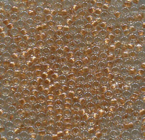 50gr. 15/0 Roc. Spankling Gold Lined Crystal 1522