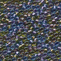 50gr. 15/0 Roc. Lined Purple/Gold Mix 3056