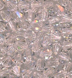 3mm Preciosa Doppelkegel Crystal