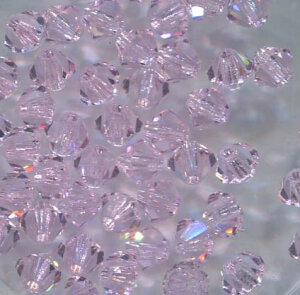 4mm Preciosa Doppelkegel Pink Sapphire 70220