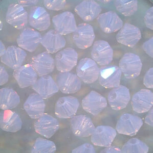 4mm Preciosa Doppelkegel Rose Opal 71350