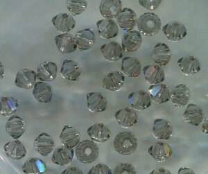 3mm Preciosa Doppelkegel Black Diamond