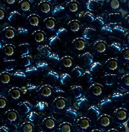 50gr. 15/0 Roc. Dyed Silverlined Blue Zircon 1425
