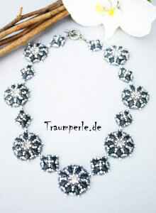 Anleitung Kette Emma in Grau-Silber incl. Material von Tanja Fritsche