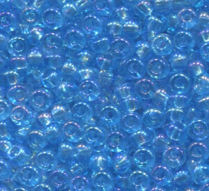 250gr.2,6mm Rocailles Hellblau Transparent AB 61010
