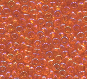 250gr.2,6mm Rocailles Orange Transparent AB 91000