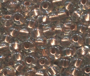 4mm Rocailles Crystal mit Kupfereinzug 68105
