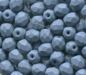 4mm Facettiert White Alabaster Blue Turquoise Silk Matt 02010/29567