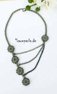 Anleitung Kette Dancing Sun Grau incl. Material von Tanja Fritsche