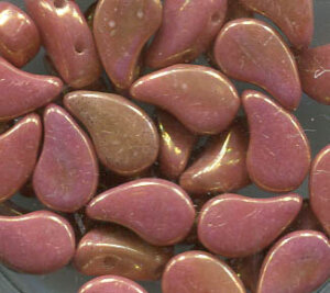 Paisley Duo Beads CHALK RED LUSTER 03000/14495