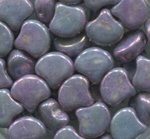 MATUBO® GINKO LEAF BEADS OPAK CHALK WHITE NEBULA 03000/15001