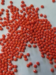 4mm Facettiert OPAK LIGHT CORAL ( ORANGE) 93400