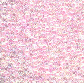 50gr. 15/0 Roc. Crystal Lined Pink AB 266