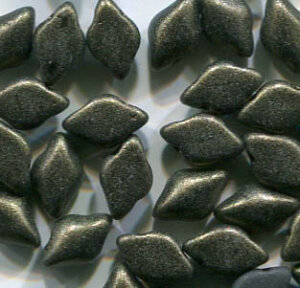 MATUBO® GEMDUO® METALLIC SUEDE DARK BROWN-GREEN 23980/79082
