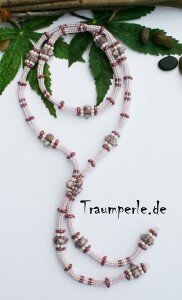 Anleitung Herringbonekette mit Material Alex Rosa von Tanja Fritsche