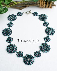 Anleitung Kette Emma in Lila-Trkis incl. Material von Tanja Fritsche