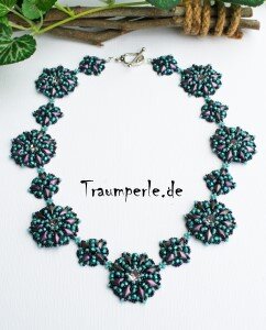 Anleitung Kette Emma in Lila-Türkis incl. Material von Tanja Fritsche