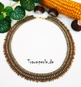 Anleitung Kette Leonie in Braun incl. Material von Tanja Fritsche