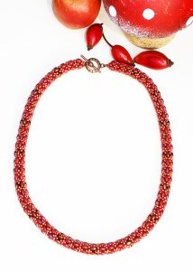 Anleitung Kette Chainon Rotbraun von Eileen Barker