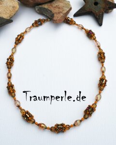 Anleitung Kette Little Lanterns Gold-Braun von...