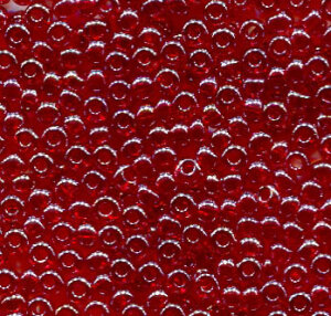 2,6mm Rocailles Transparent Ruby Luster 96090