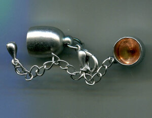 12mm Klebeverschluß Platinfarben Matt