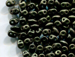 100gr. SuperDuo-Beads Jet Polychrome Olive Mauve 23980/94103