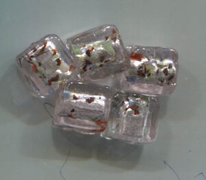 Glasperlen Quadrat Rosa