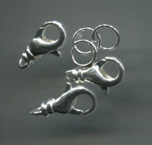 11mm Karabinerverschluß Silberfarben