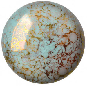 18mm Cabochons® par Puca® OPAK AQUA BRONZE 63110/15496