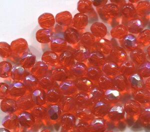 4mm Facettiert Orange-Rot AB 90060/38701