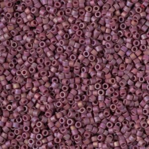 11/0 Delica Matte Opaque Glazed Trillium Red AB 2308