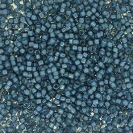 11/0 Delica Fancy Lined Teal Dark Blue 2384