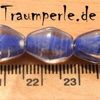 Glasperlen Doppelkonus, Blau