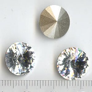 18mm Rivoli Swarovski  Crystal mit Fassung