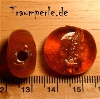 Glasperlen Rund Rotorange