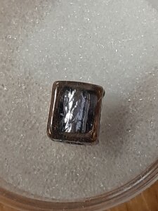 Glasperle Rechteck Blau