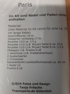 Anleitung Kette Paris von Tanja Fritsche