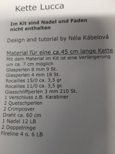 Anleitung Kette Lucca Schwarz/Grau von Néle Kábelová
