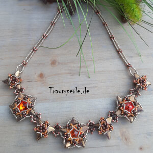 Anleitung Kette Stardust Braun/Rosegold von Tanja Fritsche