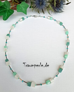 Anleitung Swarovski Würfelkette Türkis von Tanja Fritsche